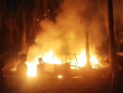 Sumur Minyak Ilegal Meledak ,Seorang Pekerja Alami luka bakar serius