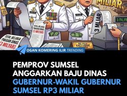 Anggaran Rp3 Miliar untuk Pakaian Dinas Gubernur Sumsel Disorot Publik