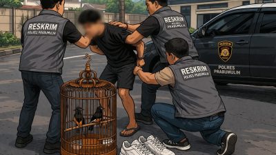 Aksi Pencurian Burung Murai Terungkap, Residivis Ditangkap Polres Prabumulih