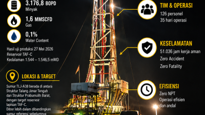 Minyak Baru Mengalir di Prabumulih, Rig Pertamina Drilling Cetak Produksi 3.176 BOPD